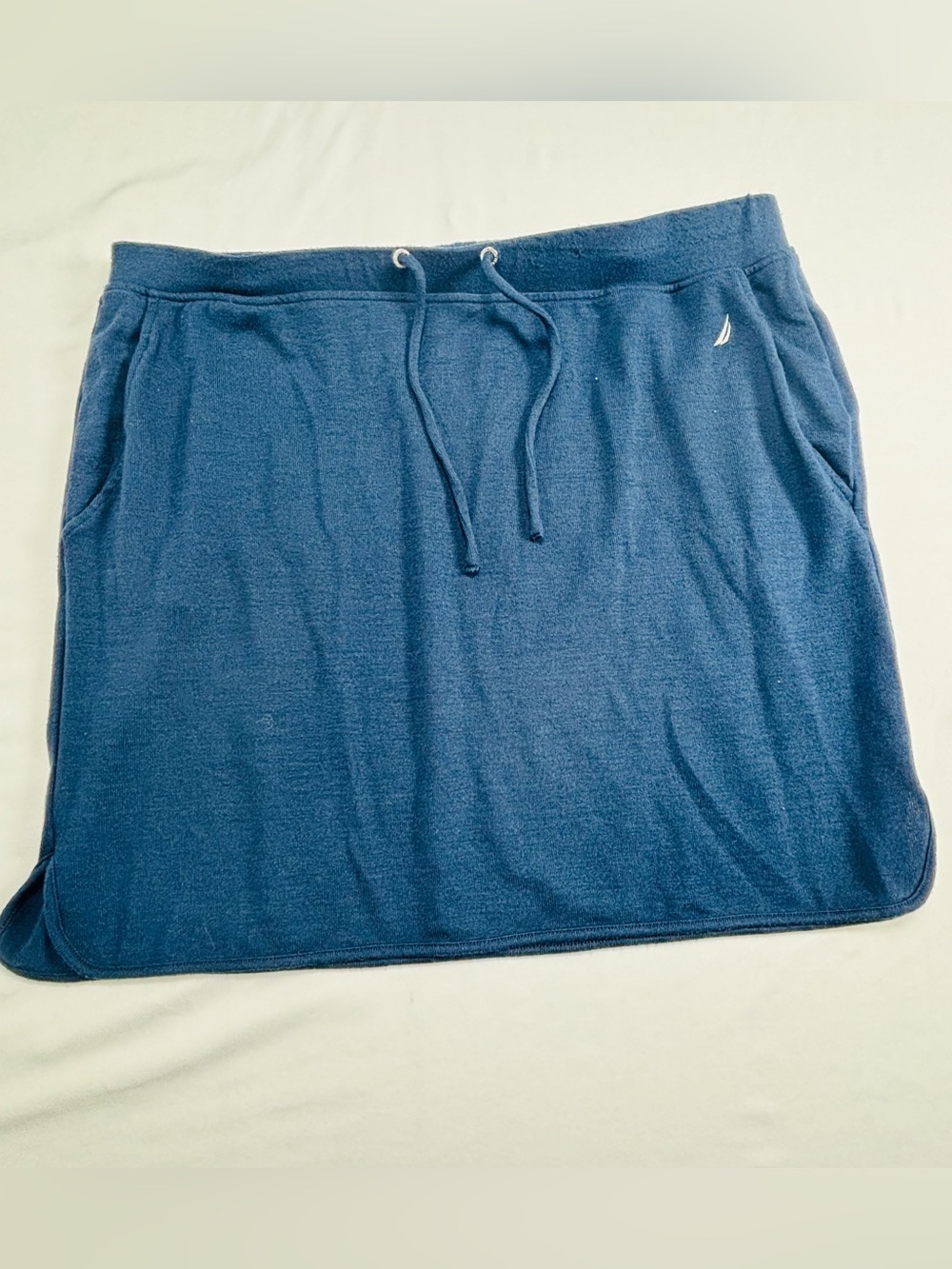 Nautica Blue Drawstring Terry Skirt W516